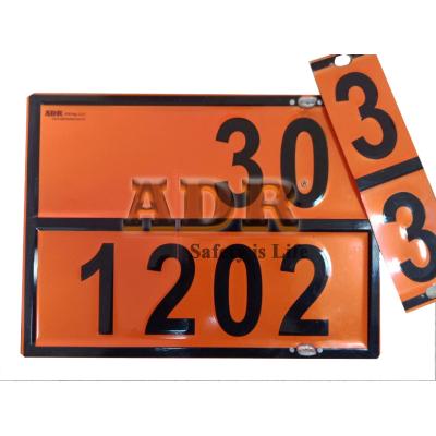 UN 30/1202 - 33/1203 Orange Plate with Changeable Number